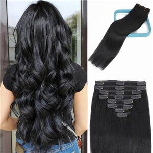 Clip in Hair Extensions Real Human 100g 100% Brazilian Remy on 8pcs